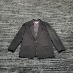 Giorgio Armani Le Collezioni Size 12 Black Single Breast  Wool Blazer Jacket